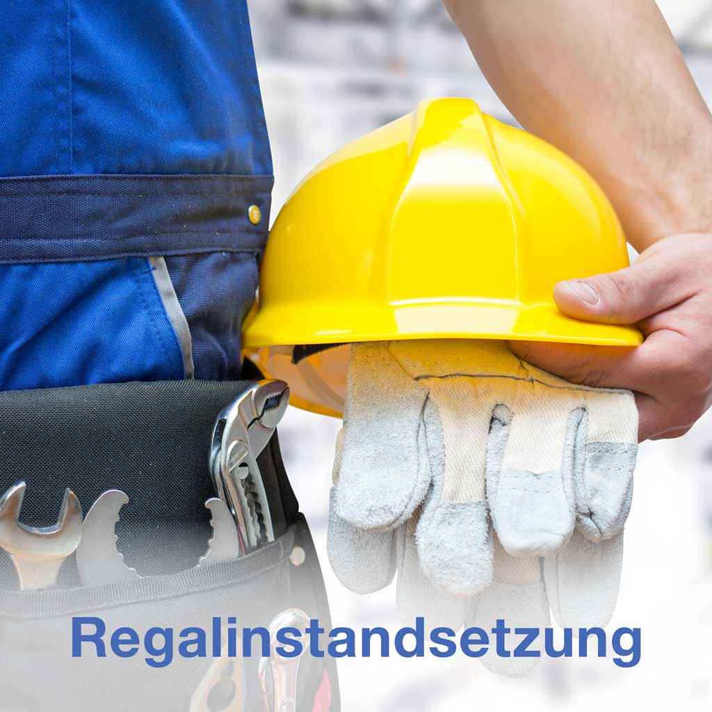 Regalinstandsetzung und Regalreparaturen von erfahrenen Monteuren vom Planungsbüro Buter aus Melle.